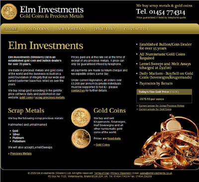 Elm Investments Home Page